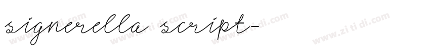 signerella script字体转换